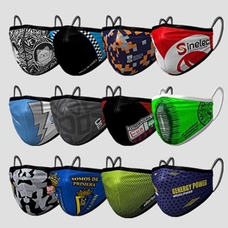 Mascarillas de Neopreno, totalmente personalizadas, para Clubs, colegios, empres 