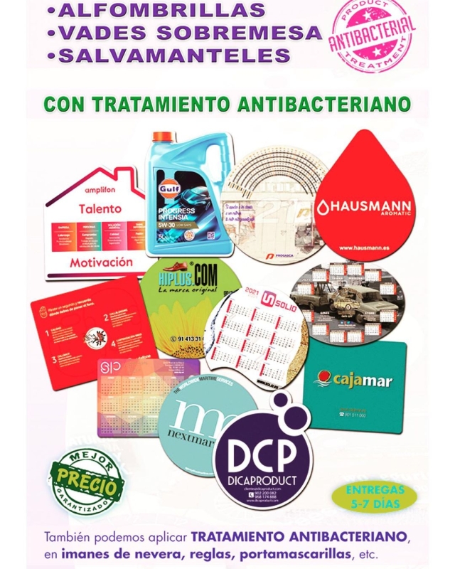 Alfombrillas, salvamanteles, con tratamiento anti bacteriano. Presupuestos SIN c 