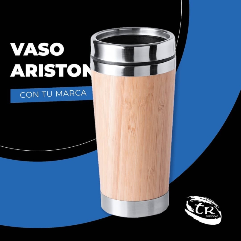 Vaso con la más fina combinación entre el bambú y el acero 