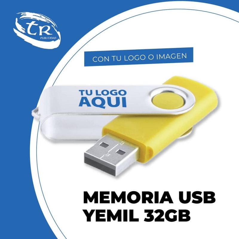 Regala una memoria USB con el logo de tu empresa, comercio o institución. 